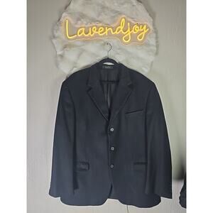 Vintage NORM THOMPSON Black Blazer Sport Coat Casual Jacket Mens 46 R